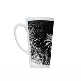 Кружка Латте ВЕДЬМАК: в Курске, Белая керамика | Объем 480 мл; Высота 150 мм; Диаметр 90 мм | Тематика изображения на принте: geralt | the witcher | the witcher wild hunt | witcher | wolf | ведьмак | ведьмак 3 | волк | геральт | охотник