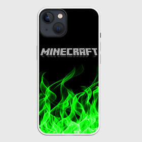 Чехол для iPhone 13 с принтом MINECRAFT FIRE в Курске,  |  | block | creeper | cube | minecraft | pixel | блок | геометрия | крафт | крипер | кубики | майнкрафт | пиксели