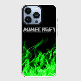 Чехол для iPhone 13 Pro с принтом MINECRAFT FIRE в Курске,  |  | block | creeper | cube | minecraft | pixel | блок | геометрия | крафт | крипер | кубики | майнкрафт | пиксели
