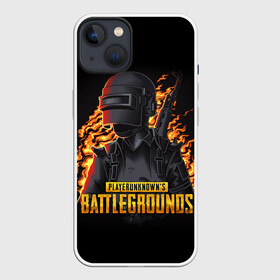 Чехол для iPhone 13 с принтом PUBG | ПАБГ в Курске,  |  | action | battle royal | bright | fire | flame | game | heat | light | play | playerunknowns battlegrounds | pubg | wildfire | winner winner chiken dinner | искры | огненный | огонь | пабг | пламя | пожар | шутер