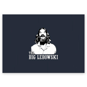 Поздравительная открытка с принтом The Big Lebowski в Курске, 100% бумага | плотность бумаги 280 г/м2, матовая, на обратной стороне линовка и место для марки
 | Тематика изображения на принте: dude | film | бриджес | герой | джефф | джеффри | дюдя | комедия | лебовски | персонаж | фильм | чувак