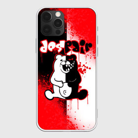 Чехол для iPhone 12 Pro Max с принтом MONOKUMA в Курске, Силикон |  | anime | bear | black  white | danganronpa | kurokuma | monodam | monokuma | monomi | monotaro | pink | rabbit | school | shirokuma | аниме | главарь | мoноми | монокума | черно белый | школа