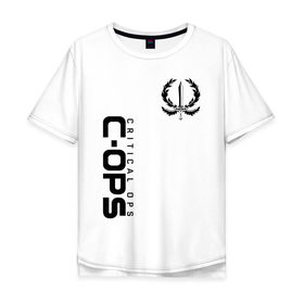 Мужская футболка хлопок Oversize с принтом Critical Ops в Курске, 100% хлопок | свободный крой, круглый ворот, “спинка” длиннее передней части | 