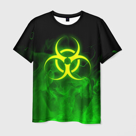 Мужская футболка 3D с принтом BIOHAZARD в Курске, 100% полиэфир | прямой крой, круглый вырез горловины, длина до линии бедер | biohazard | radiation | re | re3 | residenr evil | toxic | virusвирус | world war z | биохазард | обитель зла | радиация | токсик | эпидемия