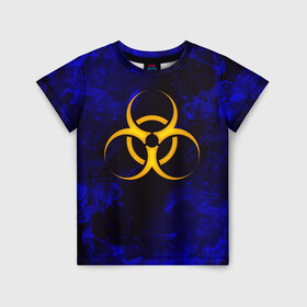 Детская футболка 3D с принтом BIOHAZARD в Курске, 100% гипоаллергенный полиэфир | прямой крой, круглый вырез горловины, длина до линии бедер, чуть спущенное плечо, ткань немного тянется | biohazard | radiation | re | re3 | residenr evil | toxic | virusвирус | world war z | биохазард | обитель зла | радиация | токсик | эпидемия