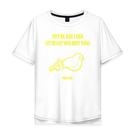 Мужская футболка хлопок Oversize с принтом NIRVANA (Polly) в Курске, 100% хлопок | свободный крой, круглый ворот, “спинка” длиннее передней части | Тематика изображения на принте: cobain | kurt | nirvana | song | кобейн | курт | нирвана