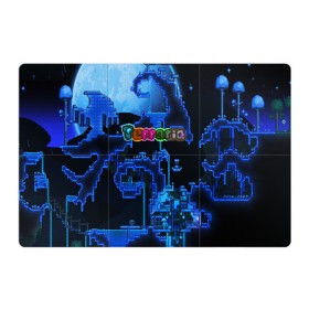Магнитный плакат 3Х2 с принтом Terraria в Курске, Полимерный материал с магнитным слоем | 6 деталей размером 9*9 см | Тематика изображения на принте: game | pixel | terraria | игра | пиксель | террариа