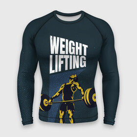 Мужской рашгард 3D с принтом Wheight lifting в Курске,  |  | Тематика изображения на принте: lifting | wheight lifting | wheightlifting | тяжелая атлетика | штанга | штангист