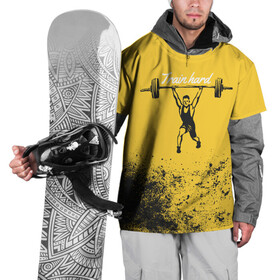 Накидка на куртку 3D с принтом Train hard в Курске, 100% полиэстер |  | Тематика изображения на принте: lifting | wheight lifting | wheightlifting | тяжелая атлетика | штанга | штангист