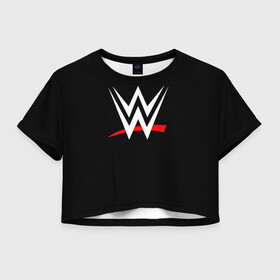 Женская футболка Crop-top 3D с принтом WWE в Курске, 100% полиэстер | круглая горловина, длина футболки до линии талии, рукава с отворотами | raw | smackdown | wrestling | wwe | борьба | единоборства | реслинг | рестлинг | спорт | шоу