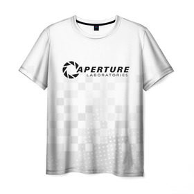 Мужская футболка 3D с принтом PORTAL в Курске, 100% полиэфир | прямой крой, круглый вырез горловины, длина до линии бедер | aperture laboratories | glados | portal | portal 2 | valve | гладос | портал | портал 2 | челл