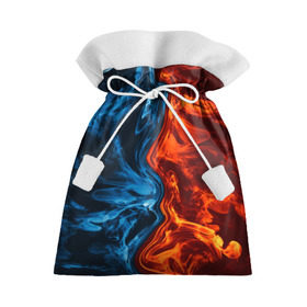 Подарочный 3D мешок с принтом Огонь и вода в Курске, 100% полиэстер | Размер: 29*39 см | fire | texture | абстракция | граффити | краски | лед | линии | огонь | огонь и лед | текстура | уличный стиль | яркая