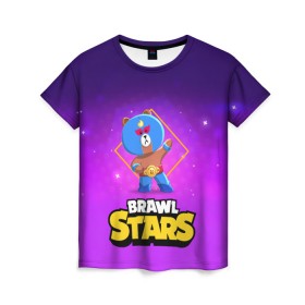 Женская футболка 3D с принтом Brawl Stars. El Brown в Курске, 100% полиэфир ( синтетическое хлопкоподобное полотно) | прямой крой, круглый вырез горловины, длина до линии бедер | bo | brawl | brock | bull | colt | dynamike | elprimo | jessie | leon | moba | nita | shelly | stars | бо | брок | булл | джесси | динамайк | кольт | леон | нита | шелли | эльпримо