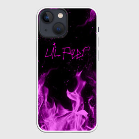 Чехол для iPhone 13 mini с принтом LIL PEEP FIRE в Курске,  |  | lil peep | lil prince | pink | зарубежная музыка | лил пип | маленький принц