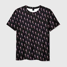 Мужская футболка 3D с принтом LiL PEEP Pattern в Курске, 100% полиэфир | прямой крой, круглый вырез горловины, длина до линии бедер | Тематика изображения на принте: lil peep | lil prince | pink | зарубежная музыка | лил пип | маленький принц