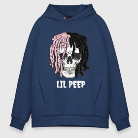 Мужское худи Oversize хлопок с принтом Lil Peep в Курске, френч-терри — 70% хлопок, 30% полиэстер. Мягкий теплый начес внутри —100% хлопок | боковые карманы, эластичные манжеты и нижняя кромка, капюшон на магнитной кнопке | Тематика изображения на принте: lil | lil peep | music | new | peep | rap | rip | skull | лил | музыка | пеп | пип | рэп | рэпер | скилет | череп