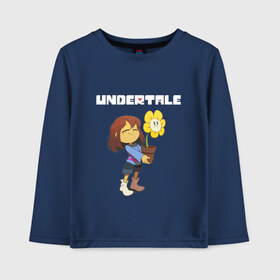 Детский лонгслив хлопок с принтом UNDERTALE в Курске, 100% хлопок | круглый вырез горловины, полуприлегающий силуэт, длина до линии бедер | asriel dreemurr | chara | frisk | gaster blaster | sans | undertale | азриэль дримурр | андертейл | андрайн | гастер | меттатон | санс | фриск | чара