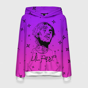 Женская толстовка 3D с принтом LIL PEEP. в Курске, 100% полиэстер  | двухслойный капюшон со шнурком для регулировки, мягкие манжеты на рукавах и по низу толстовки, спереди карман-кенгуру с мягким внутренним слоем. | lil peep | lil prince | pink | зарубежная музыка | зарубежный рэп | лил пип | маленький принц