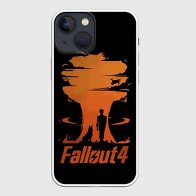 Чехол для iPhone 13 mini с принтом Fallout 4 в Курске,  |  | art | dog | drone | explosion | fallout | fallout 4 | game | man | арт | взрыв | дрон | игра | собака | фоллаут | фоллаут 4 | человек