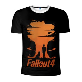 Мужская футболка 3D спортивная с принтом Fallout 4 в Курске, 100% полиэстер с улучшенными характеристиками | приталенный силуэт, круглая горловина, широкие плечи, сужается к линии бедра | art | dog | drone | explosion | fallout | fallout 4 | game | man | арт | взрыв | дрон | игра | собака | фоллаут | фоллаут 4 | человек