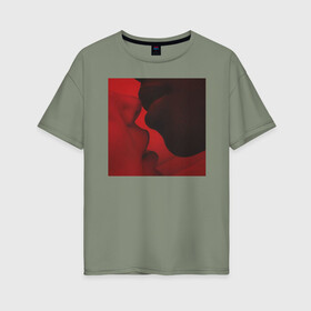 Женская футболка хлопок Oversize с принтом Эстетика любви  в Курске, 100% хлопок | свободный крой, круглый ворот, спущенный рукав, длина до линии бедер
 | 