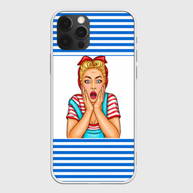 Чехол для iPhone 12 Pro Max с принтом Морячка в Курске, Силикон |  | девушка | морячка | полоски | тельняшка