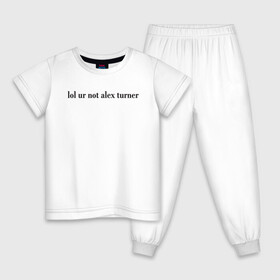 Детская пижама хлопок с принтом LOL Alex Turner в Курске, 100% хлопок |  брюки и футболка прямого кроя, без карманов, на брюках мягкая резинка на поясе и по низу штанин
 | 