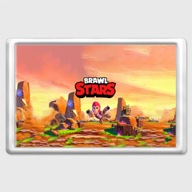 Магнит 45*70 с принтом Brawl Stars. Colt в Курске, Пластик | Размер: 78*52 мм; Размер печати: 70*45 | bo | brawl | brock | bull | colt | dynamike | elprimo | jessie | leon | moba | nita | shelly | stars | бо | брок | булл | джесси | динамайк | кольт | леон | нита | шелли | эльпримо