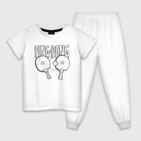 Детская пижама хлопок с принтом пинг понг в Курске, 100% хлопок |  брюки и футболка прямого кроя, без карманов, на брюках мягкая резинка на поясе и по низу штанин
 | Тематика изображения на принте: ping pong | настольный теннис | пинг понг | спорт | теннис
