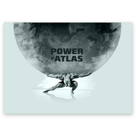 Поздравительная открытка с принтом Power of the Atlas в Курске, 100% бумага | плотность бумаги 280 г/м2, матовая, на обратной стороне линовка и место для марки
 | Тематика изображения на принте: atlas | power | powerlifting | sport | strength | weightlifting | атлант | бодибилдинг | качок | пауэрлифтинг | сила | спорт