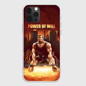 Чехол для iPhone 12 Pro Max с принтом Power of will в Курске, Силикон |  | Тематика изображения на принте: power | powerlifting | sport | strength | weightlifting | бодибилдинг | качок | пауэрлифтинг | сила | спорт
