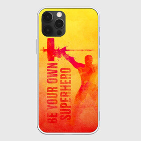 Чехол для iPhone 12 Pro Max с принтом Be your own Superhero в Курске, Силикон |  | Тематика изображения на принте: power | powerlifting | sport | strength | weightlifting | бодибилдинг | качок | пауэрлифтинг | сила | спорт