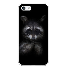 Чехол для iPhone 5/5S матовый с принтом енот в Курске, Силикон | Область печати: задняя сторона чехла, без боковых панелей | енот | енот хайп | еноты | животные | лайв тудей