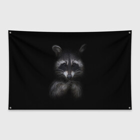 Флаг-баннер с принтом енот в Курске, 100% полиэстер | размер 67 х 109 см, плотность ткани — 95 г/м2; по краям флага есть четыре люверса для крепления | енот | енот хайп | еноты | животные | лайв тудей