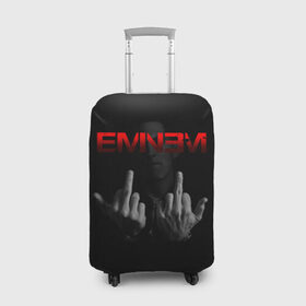 Чехол для чемодана 3D с принтом EMINEM | ЭМИНЕМ (Z) в Курске, 86% полиэфир, 14% спандекс | двустороннее нанесение принта, прорези для ручек и колес | eminem | rap | зарубежный реп | реп | эминем