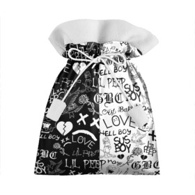 Подарочный 3D мешок с принтом LIL PEEP LOGOBOMBING | ЛИЛ ПИП в Курске, 100% полиэстер | Размер: 29*39 см | lil peep | lil prince | pink | зарубежная музыка | лил пип | маленький принц