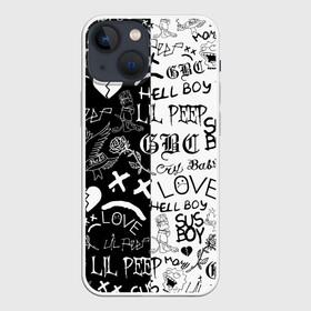 Чехол для iPhone 13 mini с принтом LIL PEEP LOGOBOMBING | ЛИЛ ПИП в Курске,  |  | lil peep | lil prince | pink | зарубежная музыка | лил пип | маленький принц