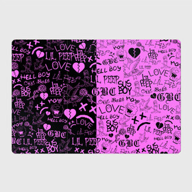 Магнитный плакат 3Х2 с принтом LIL PEEP LOGOBOMBING BLACK PINK в Курске, Полимерный материал с магнитным слоем | 6 деталей размером 9*9 см | Тематика изображения на принте: lil peep | lil prince | pink | зарубежная музыка | лил пип | маленький принц