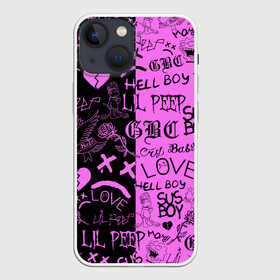 Чехол для iPhone 13 mini с принтом LIL PEEP LOGOBOMBING BLACK PINK в Курске,  |  | lil peep | lil prince | pink | зарубежная музыка | лил пип | маленький принц