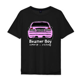 Мужская футболка хлопок Oversize с принтом LIL PEEP BEAMER BOY в Курске, 100% хлопок | свободный крой, круглый ворот, “спинка” длиннее передней части | Тематика изображения на принте: 