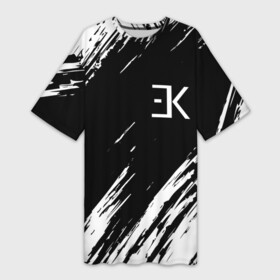 Платье-футболка 3D с принтом ЕГОР КРИД в Курске,  |  | ek | ek team | family | kreed | егор булаткин | егор крид | ек | крид