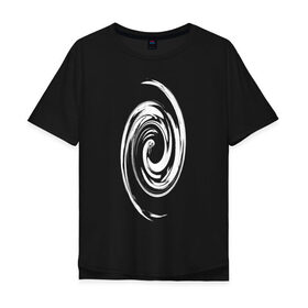 Мужская футболка хлопок Oversize с принтом Спираль в Курске, 100% хлопок | свободный крой, круглый ворот, “спинка” длиннее передней части | абстракция | вихрь | волны | воронка | круги | линии | спираль