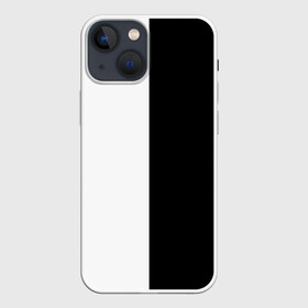 Чехол для iPhone 13 mini с принтом ПРОСТО ЧЁРНО БЕЛЫЙ | Black and White в Курске,  |  | black | black  white | color | white | белый | геометрия | чб | чёрно белый | чёрный
