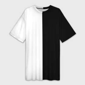 Платье-футболка 3D с принтом ПРОСТО ЧЁРНО БЕЛЫЙ | Black and White в Курске,  |  | black | black  white | color | white | белый | геометрия | чб | чёрно белый | чёрный