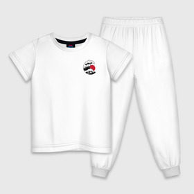 Детская пижама хлопок с принтом Великая Японская волна в Курске, 100% хлопок |  брюки и футболка прямого кроя, без карманов, на брюках мягкая резинка на поясе и по низу штанин
 | 