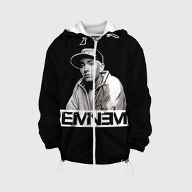 Детская куртка 3D с принтом Eminem в Курске, 100% полиэстер | застежка — молния, подол и капюшон оформлены резинкой с фиксаторами, по бокам — два кармана без застежек, один потайной карман на груди, плотность верхнего слоя — 90 г/м2; плотность флисового подклада — 260 г/м2 | Тематика изображения на принте: eminem | evil | ken kaniff | marshall bruce mathers iii | mm | rap | slim shady | маршалл брюс мэтерс iii | рэп | рэп рок | хип хоп | хорроркор | эминем