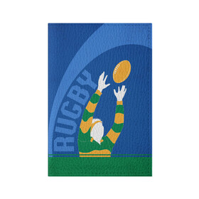 Обложка для паспорта матовая кожа с принтом Регби в Курске, натуральная матовая кожа | размер 19,3 х 13,7 см; прозрачные пластиковые крепления | Тематика изображения на принте: rugby | регби | спорт | футбол