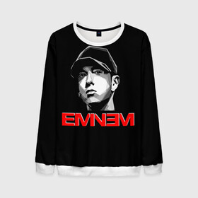 Мужской свитшот 3D с принтом Eminem в Курске, 100% полиэстер с мягким внутренним слоем | круглый вырез горловины, мягкая резинка на манжетах и поясе, свободная посадка по фигуре | Тематика изображения на принте: eminem | evil | ken kaniff | marshall bruce mathers iii | mm | rap | slim shady | маршалл брюс мэтерс iii | рэп | рэп рок | хип хоп | хорроркор | эминем