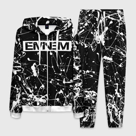 Мужской костюм 3D с принтом Eminem в Курске, 100% полиэстер | Манжеты и пояс оформлены тканевой резинкой, двухслойный капюшон со шнурком для регулировки, карманы спереди | Тематика изображения на принте: eminem | evil | ken kaniff | marshall bruce mathers iii | mm | rap | slim shady | маршалл брюс мэтерс iii | рэп | рэп рок | хип хоп | хорроркор | эминем