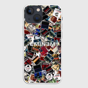 Чехол для iPhone 13 mini с принтом Дискография EMINEM в Курске,  |  | discography | rap | альбом | обложка | паттрен | рэп | рэпер | эминем